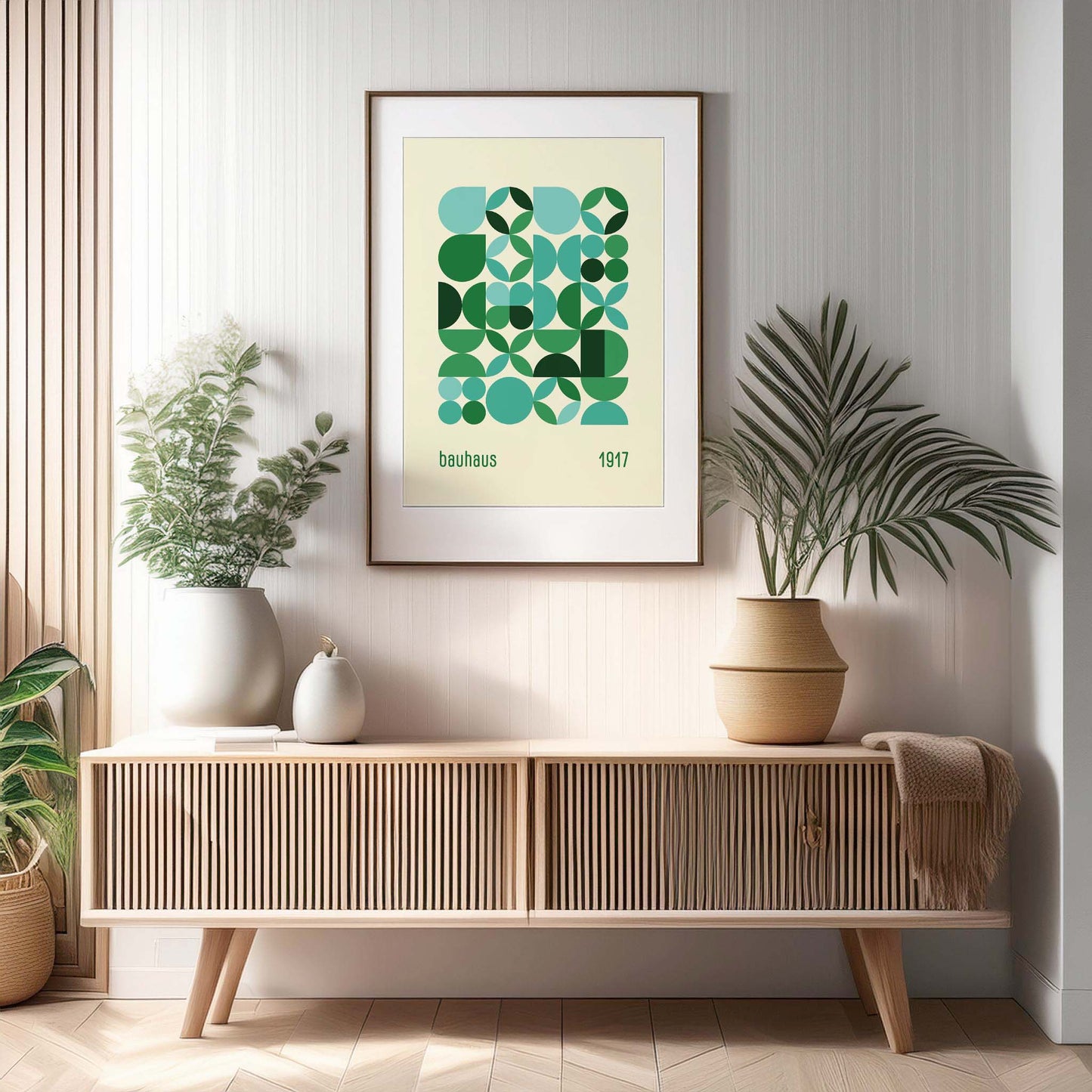 Bauhaus Green Shape Design Print, Bauhaus Wall Art, Retro, Mid Century Modern, Minimalist Wall Art, Print, Wall Art Print, Poster.