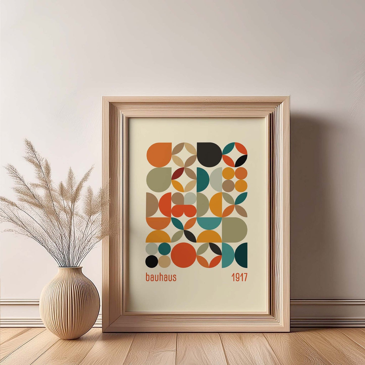 Bauhaus Shape Design Print, Bauhaus Wall Art, Retro, Mid Century Modern, Minimalist Wall Art, Print, Wall Art Print, Poster.