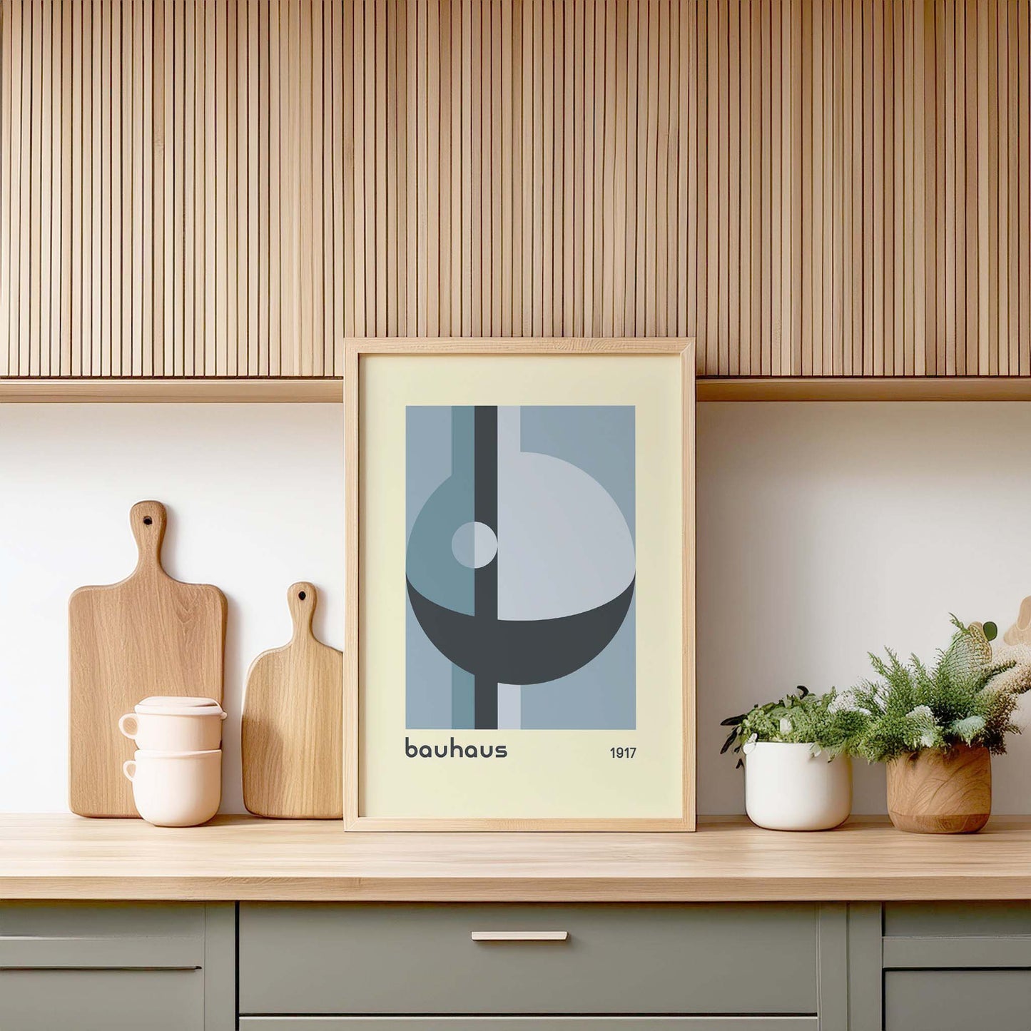 Bauhaus Blue Globe Design Print, Bauhaus Wall Art, Retro, Mid Century Modern, Minimalist Wall Art, Print, Wall Art Print, Poster.