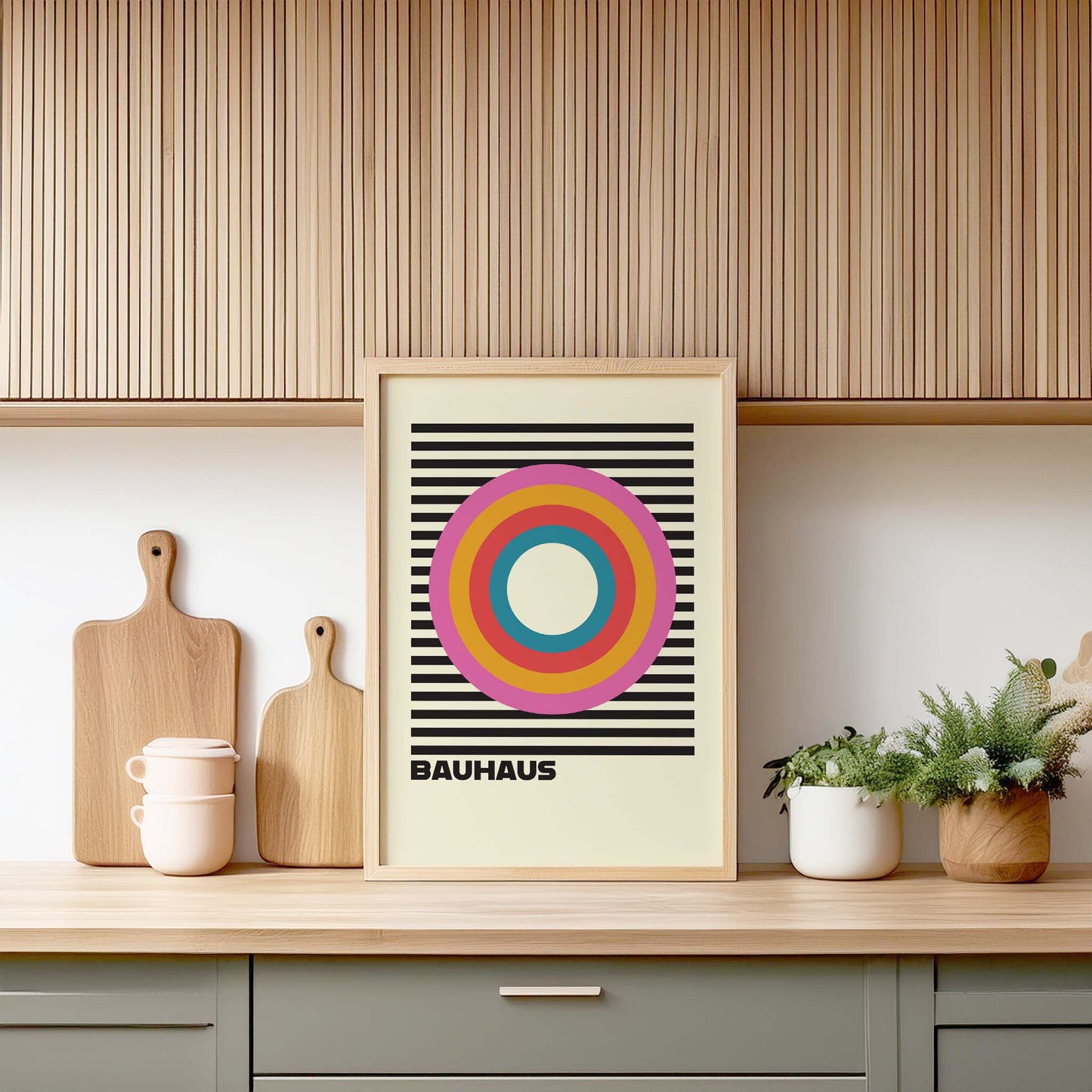 Bauhaus Circles & Lines Design Print, Bauhaus Wall Art, Geometric Wall Art, Minimalist Wall Art, Print, Wall Art Print, Poster.